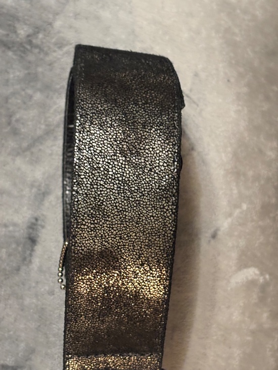 Suzi Roger Women’s Belt with Crystal Bow Buckle Black Sz Large NWOT main image 9